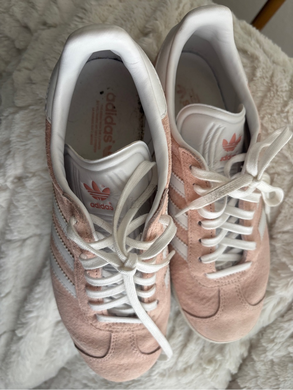 adidas Gazelle Women's Suede Sneakers in Light Pink and White - Picture 2 of 6